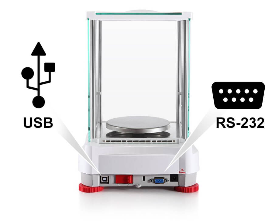 Porty komunikacyjne RS232 wagi PX Pioneer