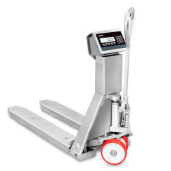 TPWI-HGX 2000 kg / 0,2/0,5 kg - nierdzewny wózek paletowy z wagą