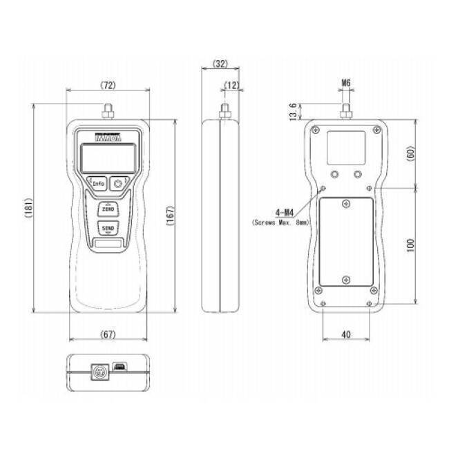 IMADA siłomierz elektroniczny DST 1000 N / 1 N - dynamometr - DST1000N