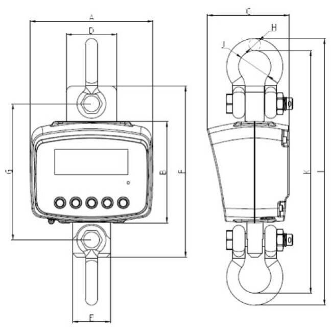 KERN HFD 600K-1 150/300/600 kg / 50/100/200 g - waga hakowa - 4045761202788