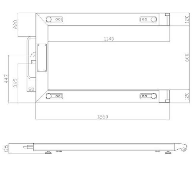 KPZ 1 1000/2000 kg / 200/500 g - waga paletowa - 1SM000002000