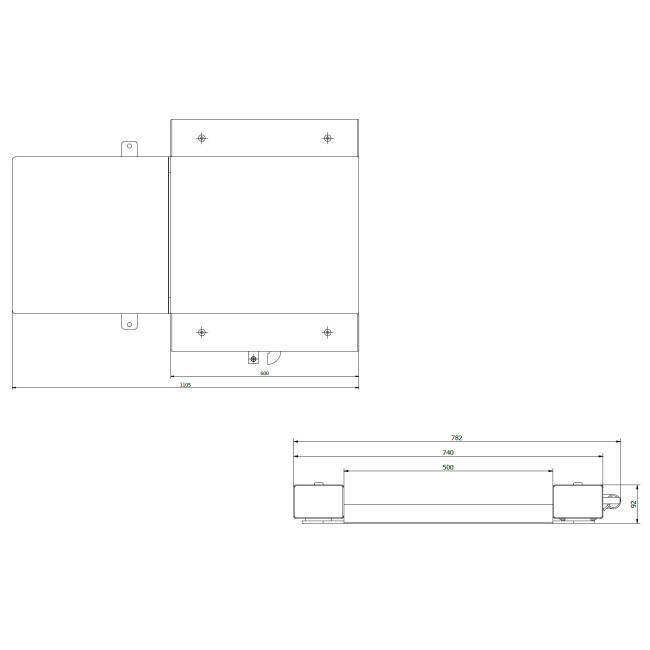 KPZ 2D 300 kg / 500 x 600 mm - waga najazdowa - 2D000506030E